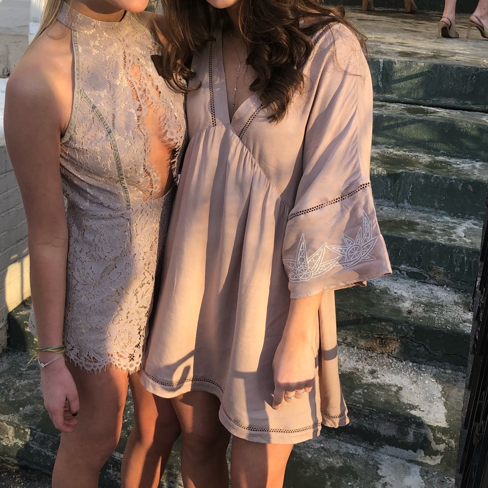 flowy v-neck dress